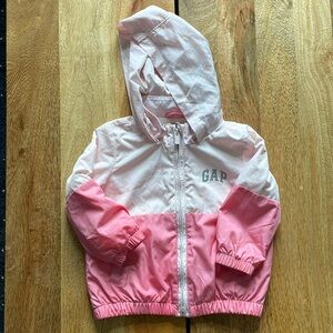 Baby Gap pink color block windbuster. Size 18-24 months.